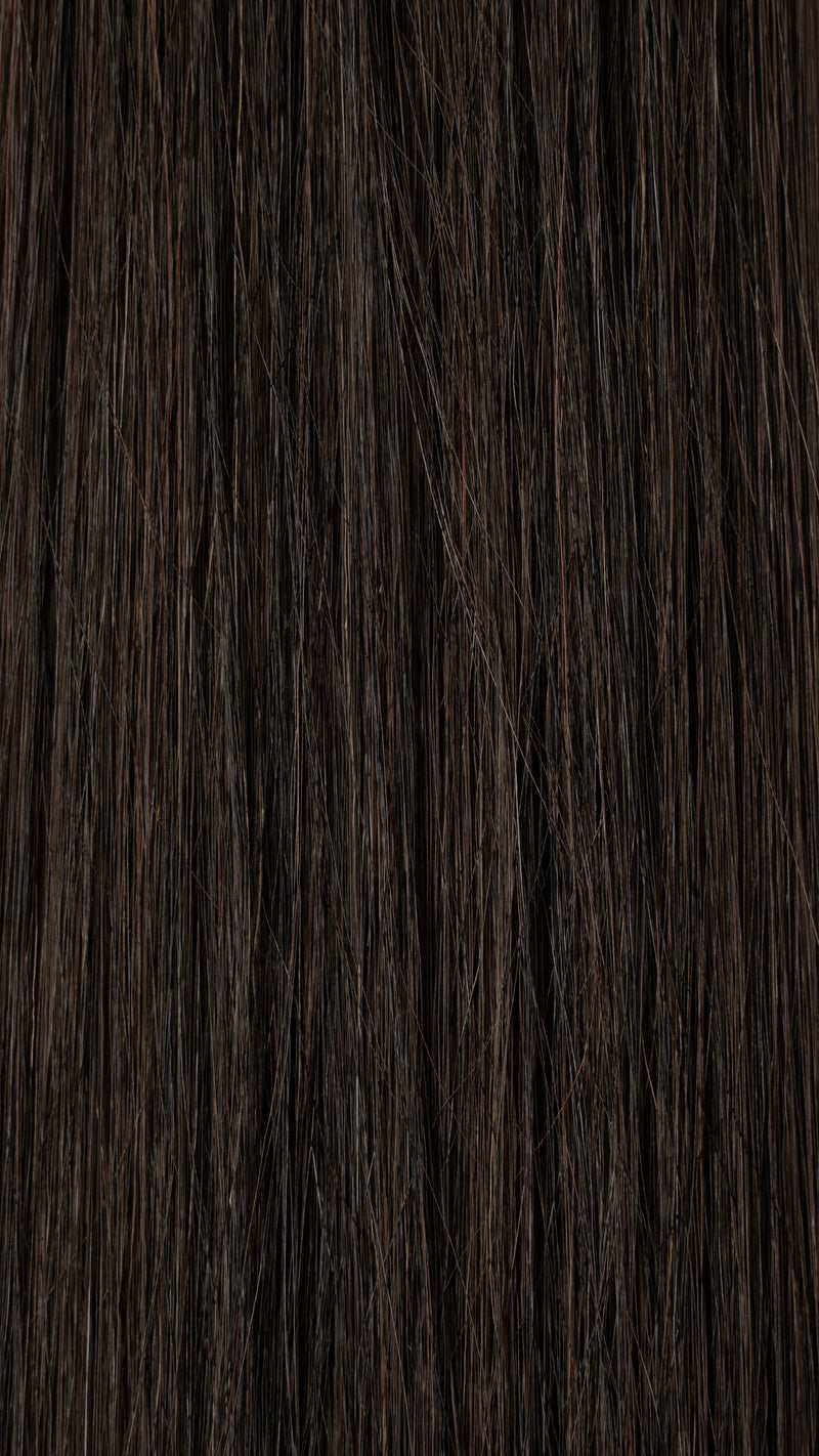 Clip In Hair Extensions: Back Volumiser #1B Darkest Brown